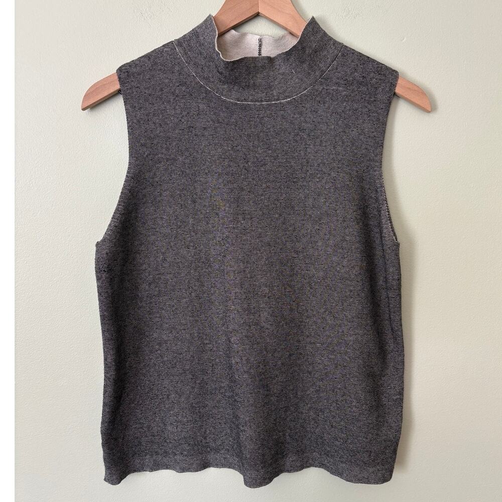 Moth Anthropologie Mock Neck Sleeveless Top Medium Office Siren
